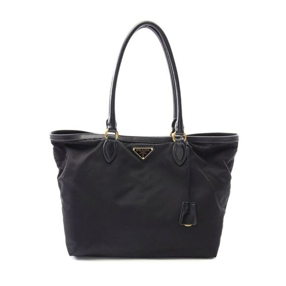Prada Nylon Leather Tote Bag - Picture 1 of 10